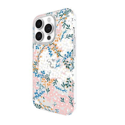 KSNY iPhone 15 Pro Protective Case Magsafe Multi Floral Rose