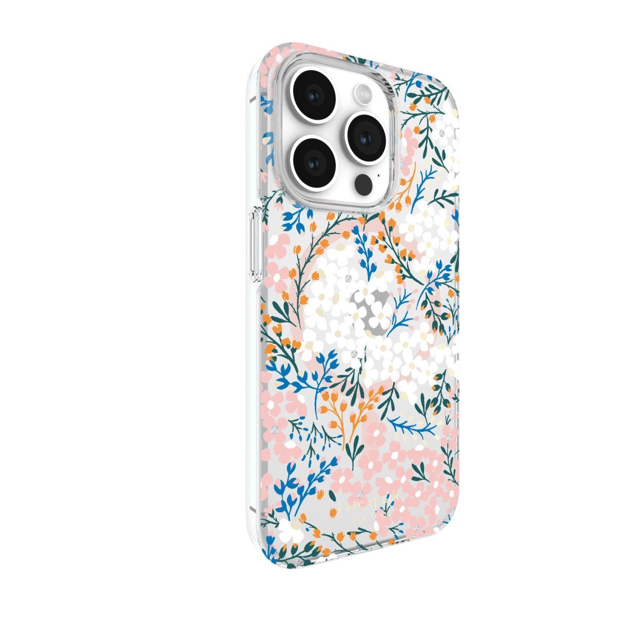 KSNY iPhone 15 Pro Protective Case Magsafe Multi Floral Rose
