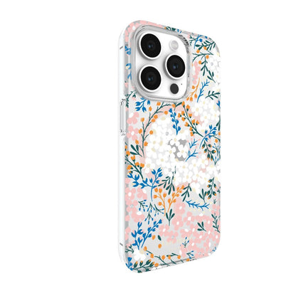 KSNY iPhone 15 Pro Protective Case Magsafe Multi Floral Rose