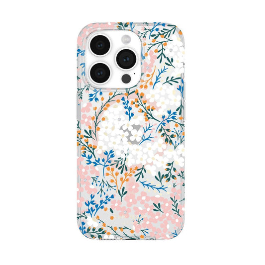 KSNY iPhone 15 Pro Protective Case Magsafe Multi Floral Rose