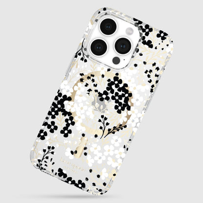 KSNY iPhone 15 Pro Protective Case Magsafe Multi Floral Black