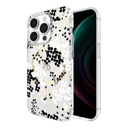 KSNY iPhone 15 Pro Protective Case Magsafe Multi Floral Black