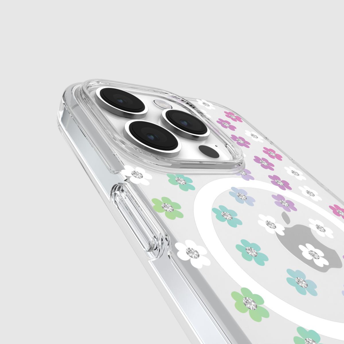 KSNY iPhone 15 Pro Protective Case Magsafe Scattered Flowers