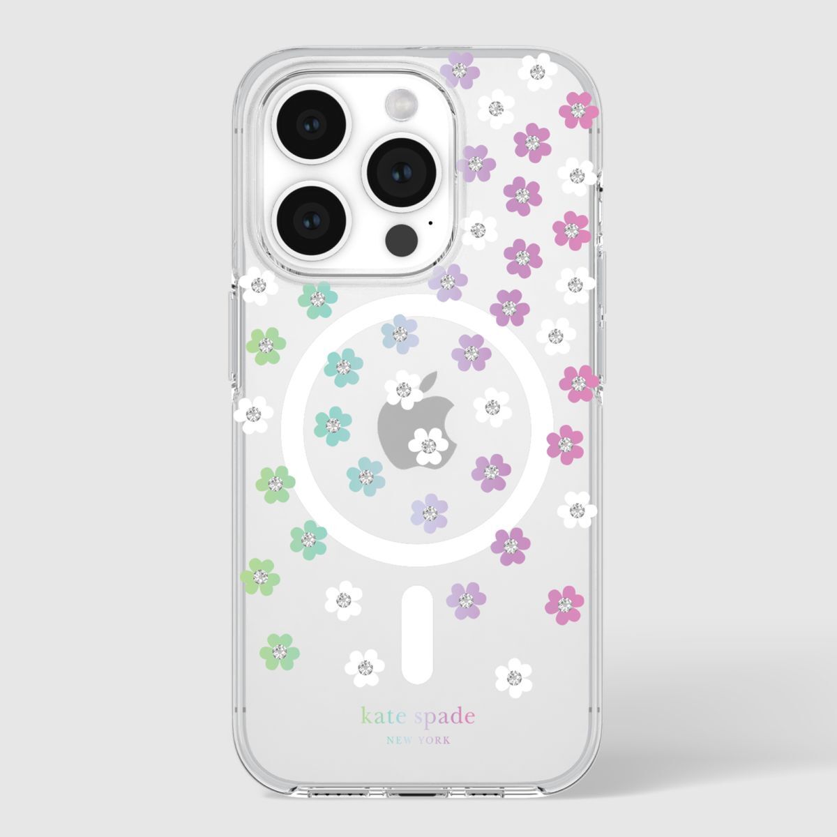 KSNY iPhone 15 Pro Protective Case Magsafe Scattered Flowers