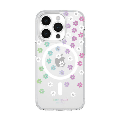 KSNY iPhone 15 Pro Protective Case Magsafe Scattered Flowers