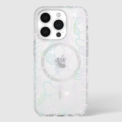 KSNY iPhone 15 Pro Protective Case Magsafe Modern Floral
