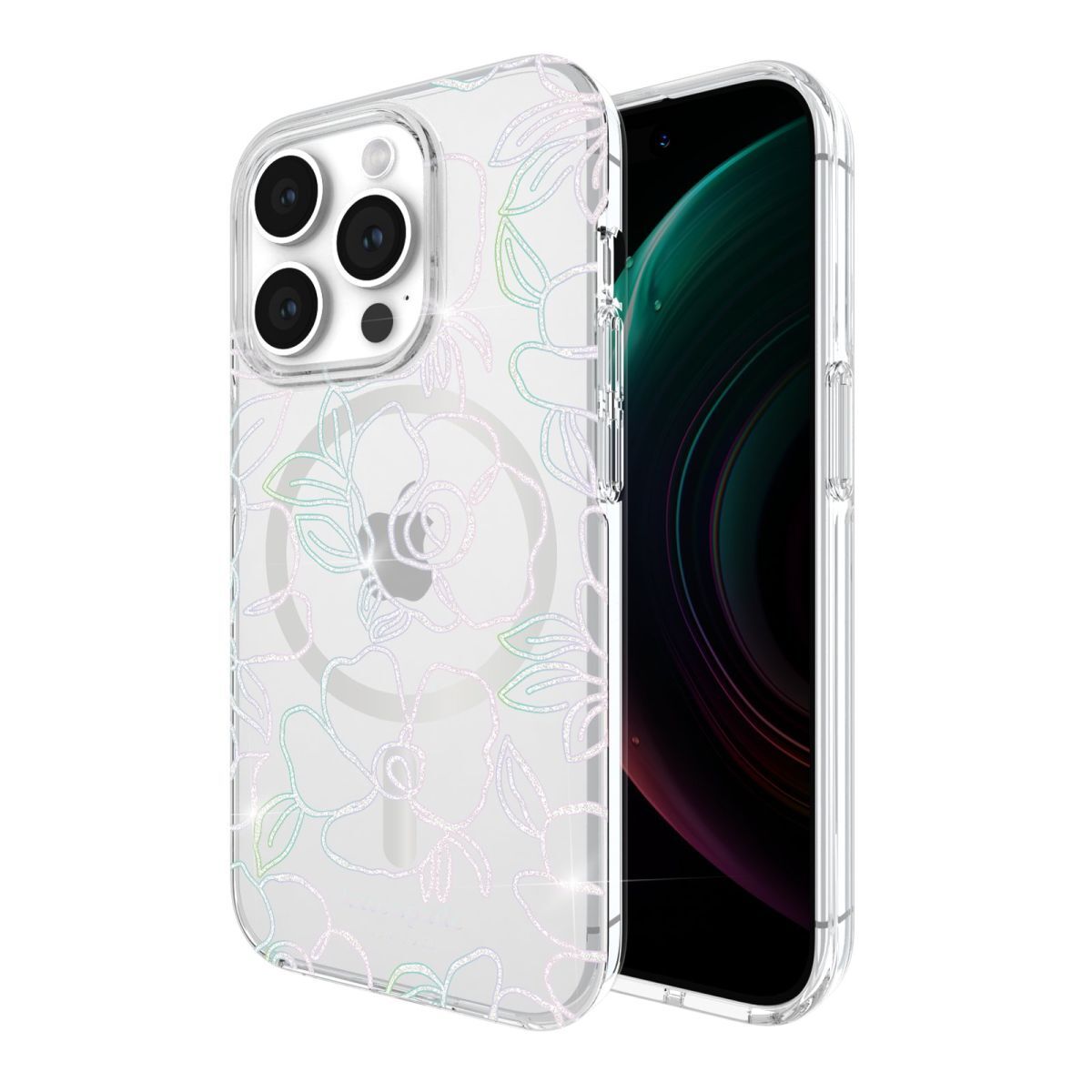 KSNY iPhone 15 Pro Protective Case Magsafe Modern Floral