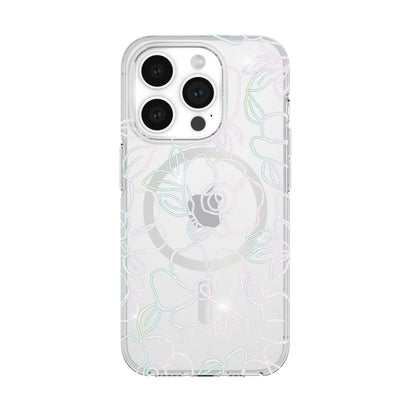 KSNY iPhone 15 Pro Protective Case Magsafe Modern Floral