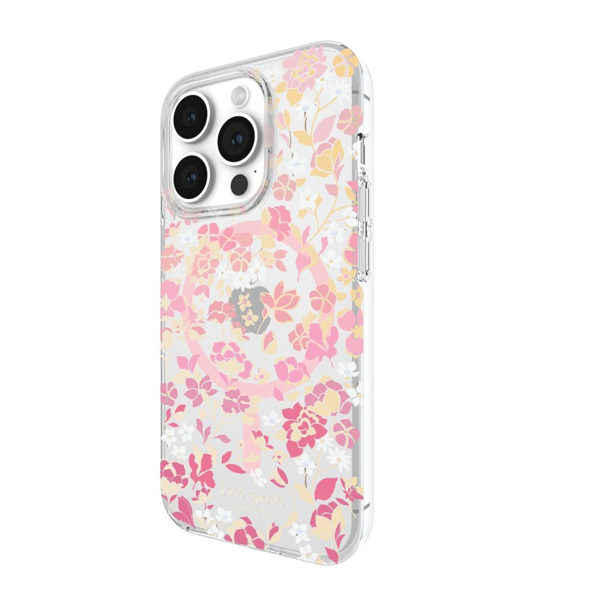 KSNY iPhone 15 Pro Protective Case Magsafe Flowerbed Pink
