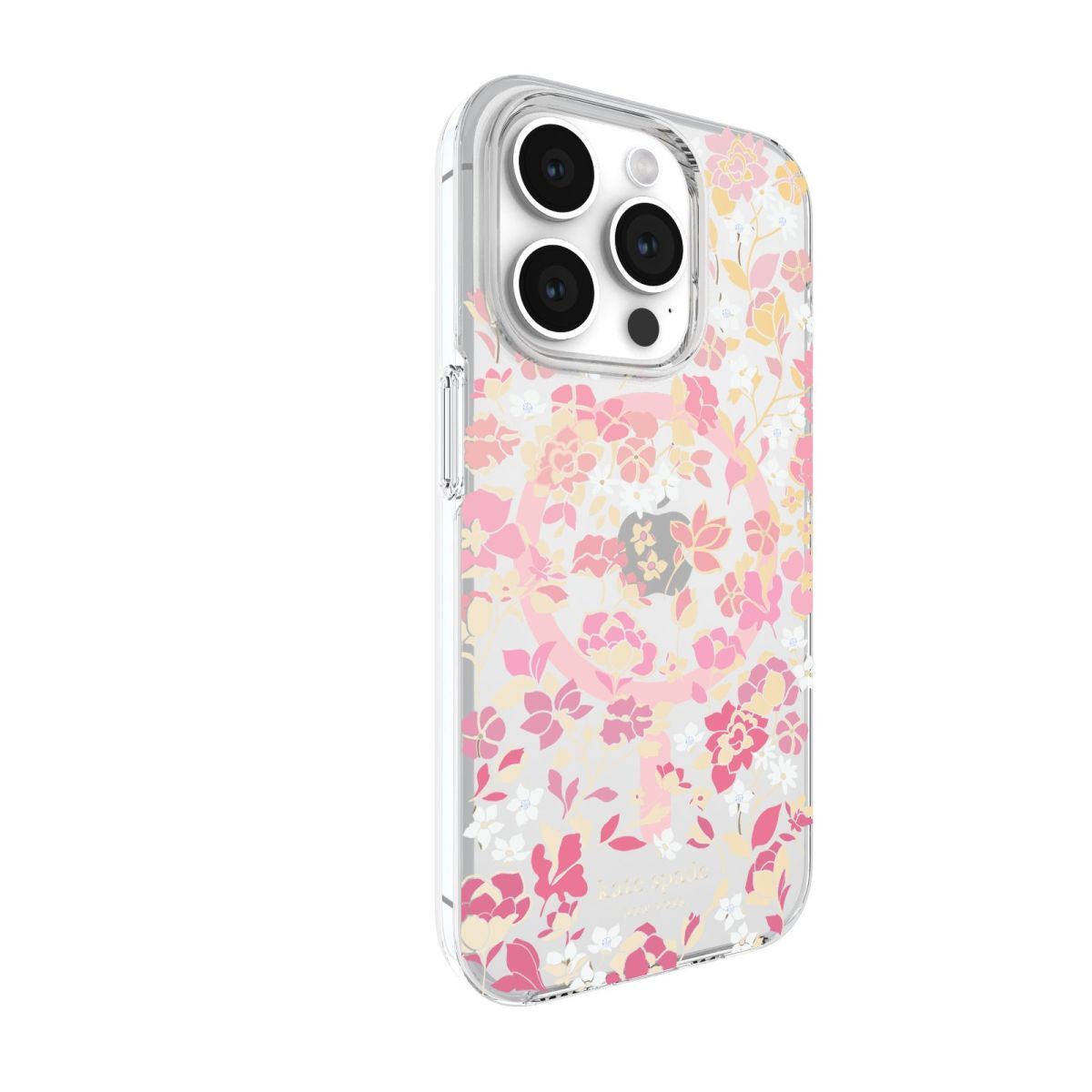 KSNY iPhone 15 Pro Protective Case Magsafe Flowerbed Pink