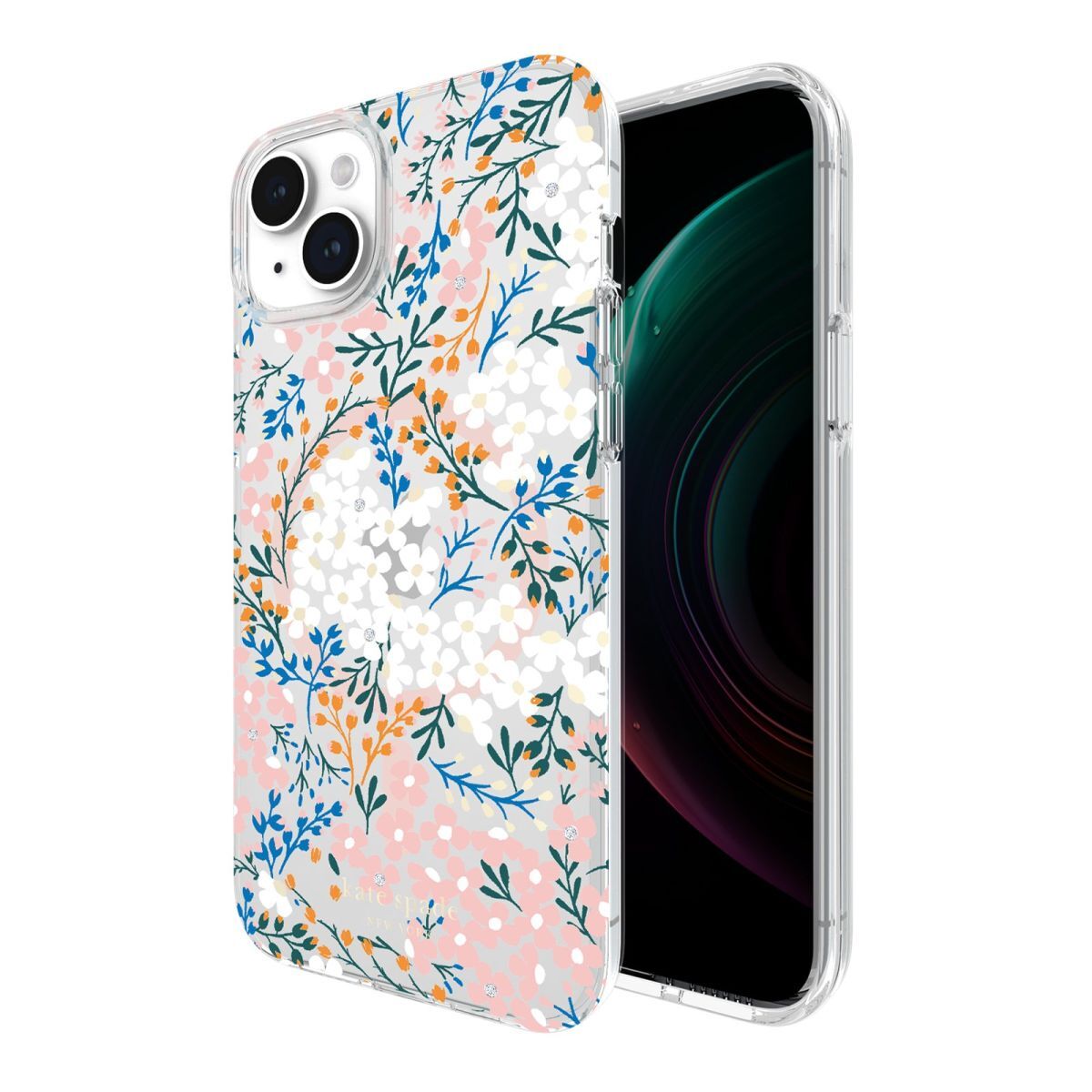 KSNY iPhone 15 Plus Protective Case Magsafe Multi Floral Rose