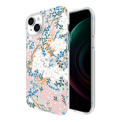 KSNY iPhone 15 Plus Protective Case Magsafe Multi Floral Rose