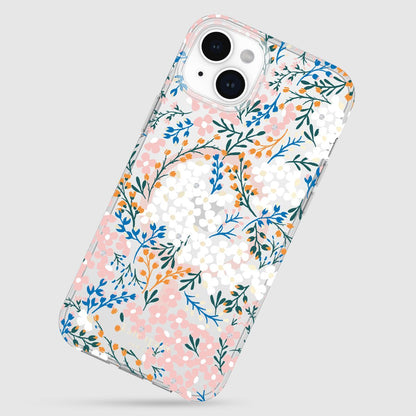 KSNY iPhone 15 Plus Protective Case Magsafe Multi Floral Rose