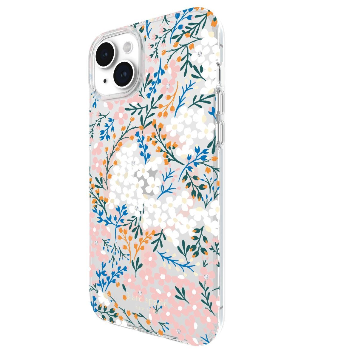 KSNY iPhone 15 Plus Protective Case Magsafe Multi Floral Rose