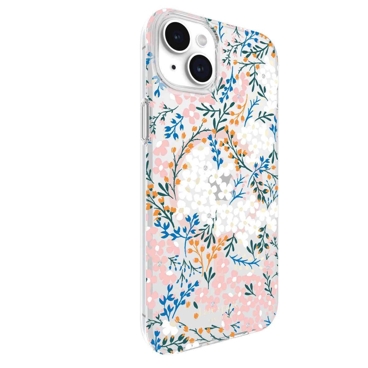 KSNY iPhone 15 Plus Protective Case Magsafe Multi Floral Rose