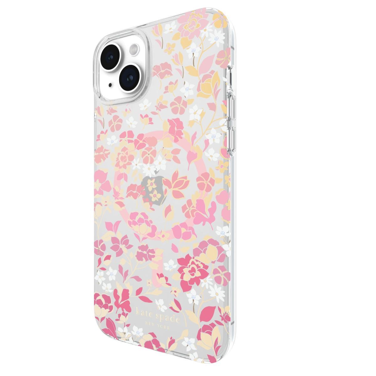 KSNY iPhone 15 Plus Protective Case Magsafe Flowerbed Pink