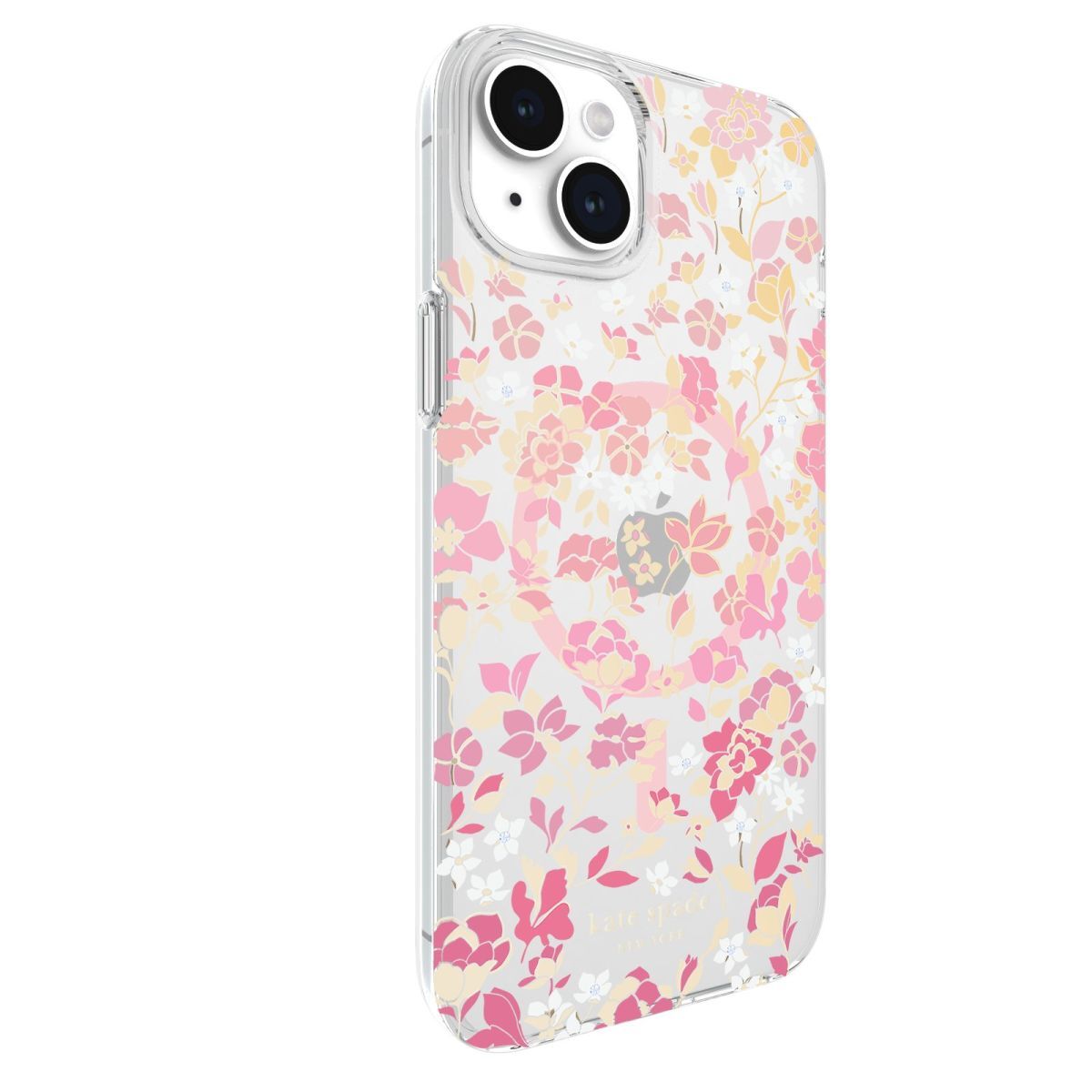 KSNY iPhone 15 Plus Protective Case Magsafe Flowerbed Pink