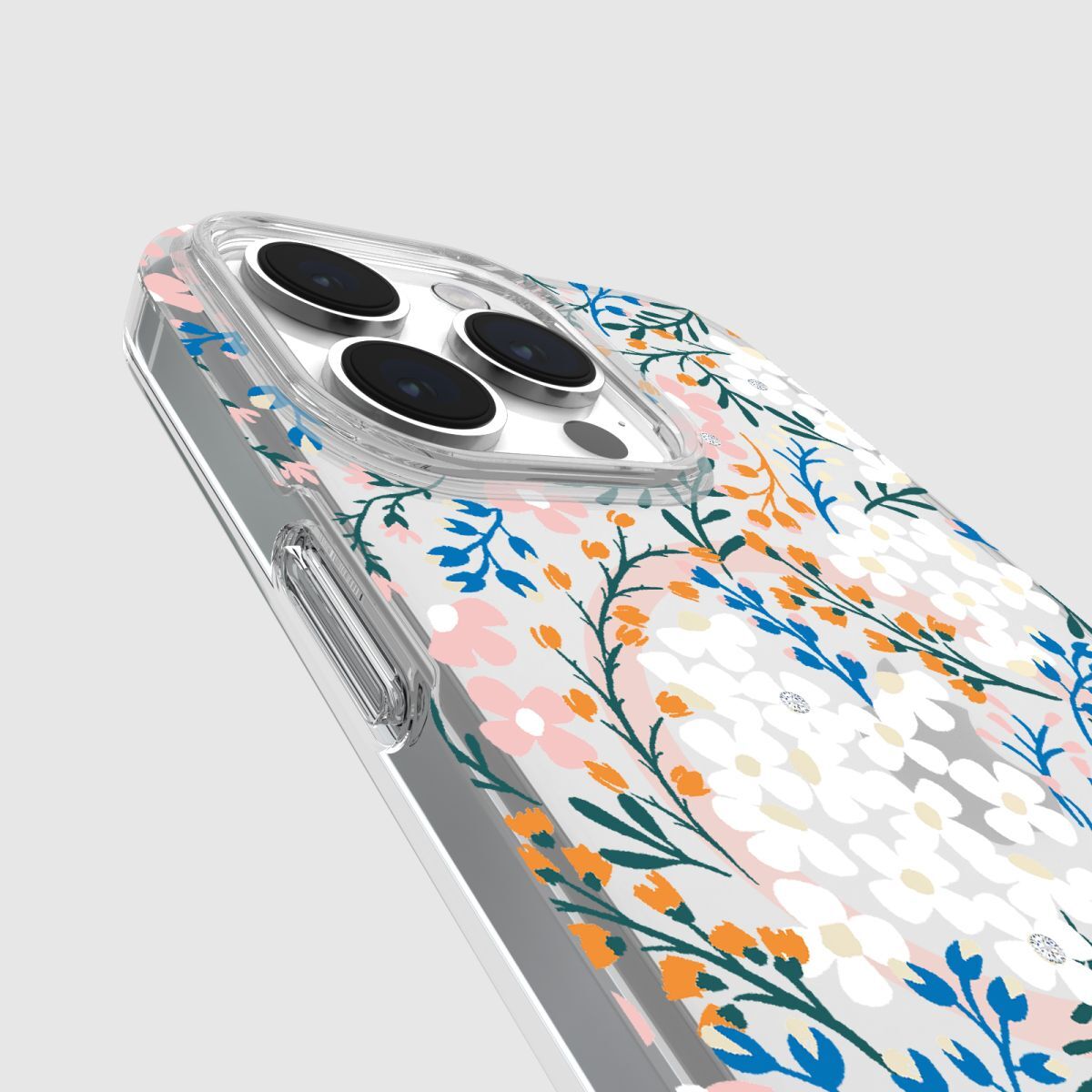 KSNY iPhone 15 Pro Max Protective Case Magsafe Multi Floral Rose