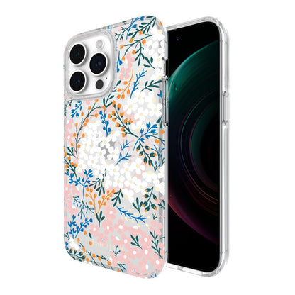 KSNY iPhone 15 Pro Max Protective Case Magsafe Multi Floral Rose