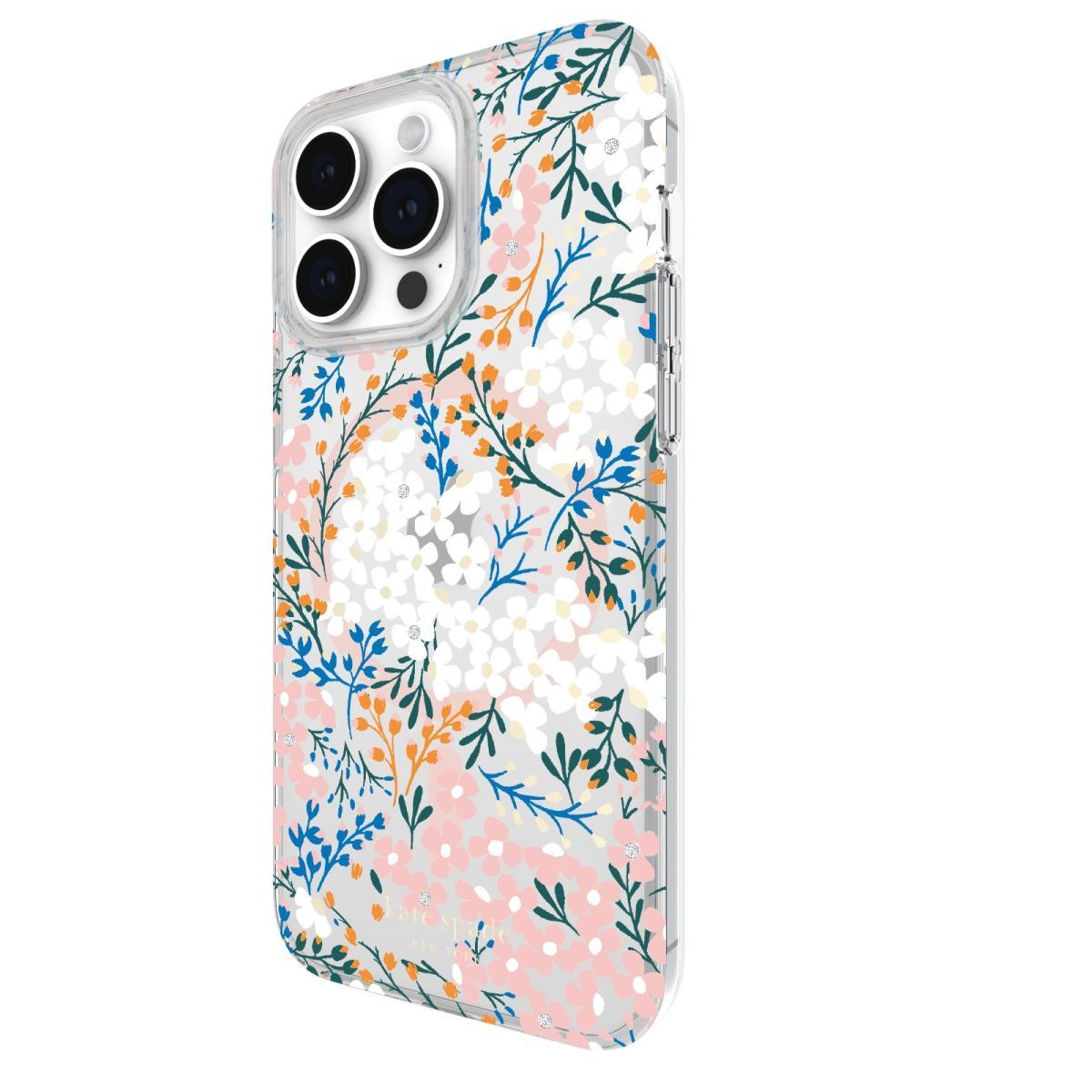 KSNY iPhone 15 Pro Max Protective Case Magsafe Multi Floral Rose
