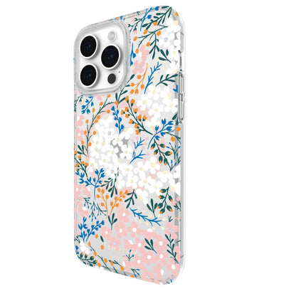 KSNY iPhone 15 Pro Max Protective Case Magsafe Multi Floral Rose