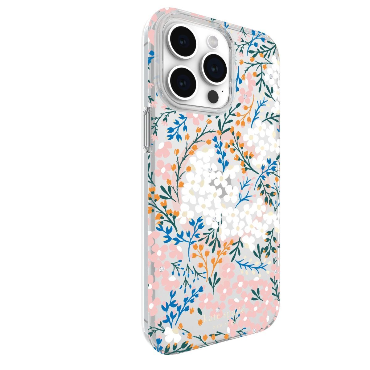 KSNY iPhone 15 Pro Max Protective Case Magsafe Multi Floral Rose