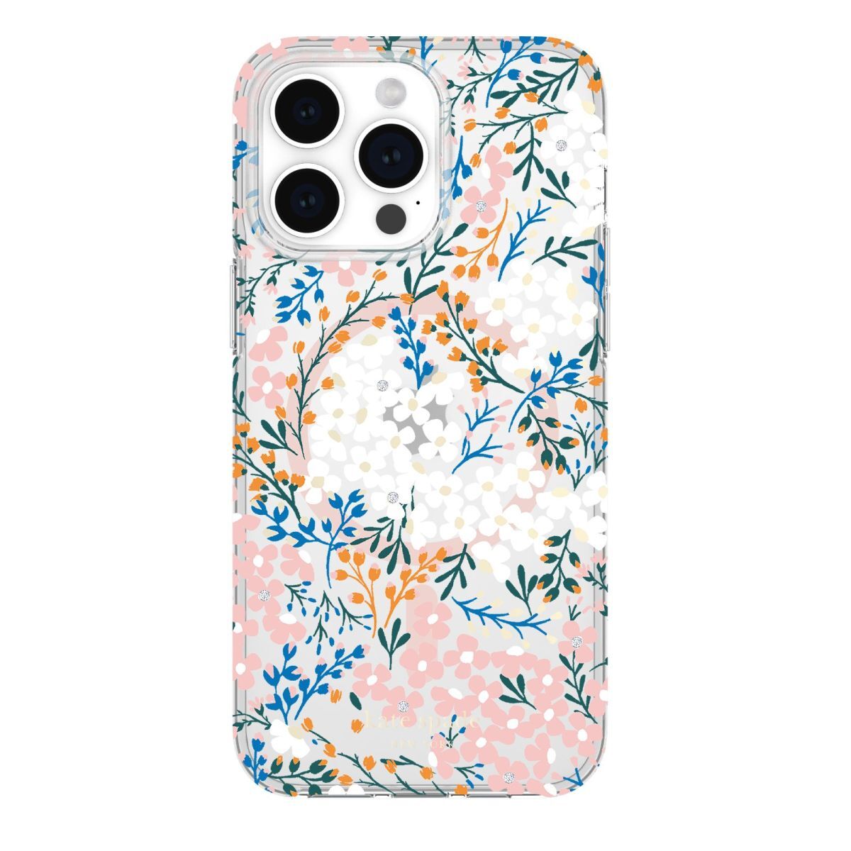 KSNY iPhone 15 Pro Max Protective Case Magsafe Multi Floral Rose