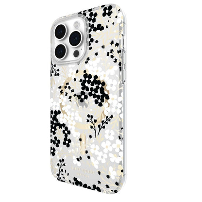 KSNY iPhone 15 Pro Max Protective Case Magsafe Multi Floral Black