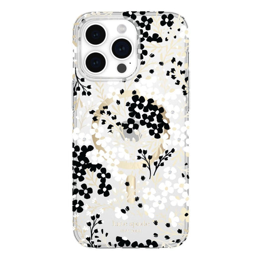 KSNY iPhone 15 Pro Max Protective Case Magsafe Multi Floral Black