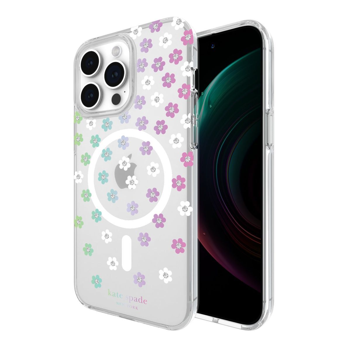 KSNY iPhone 15 Pro Max Protective Case Magsafe Scattered Flowers