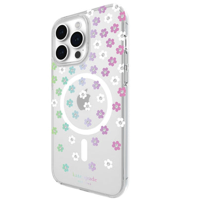 KSNY iPhone 15 Pro Max Protective Case Magsafe Scattered Flowers