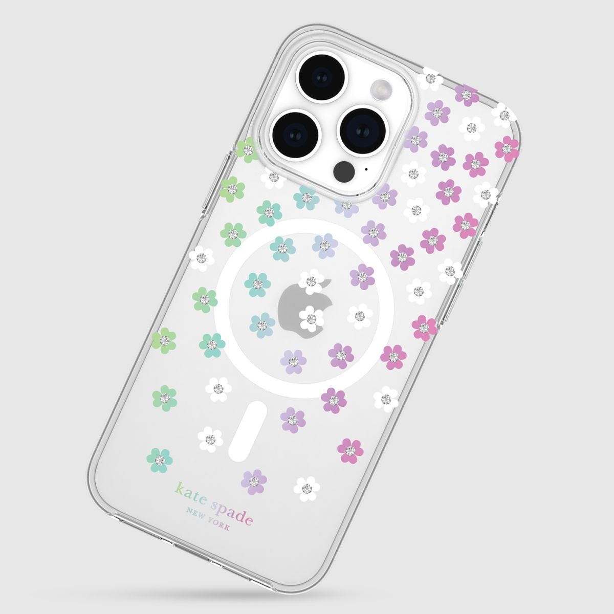 KSNY iPhone 15 Pro Max Protective Case Magsafe Scattered Flowers
