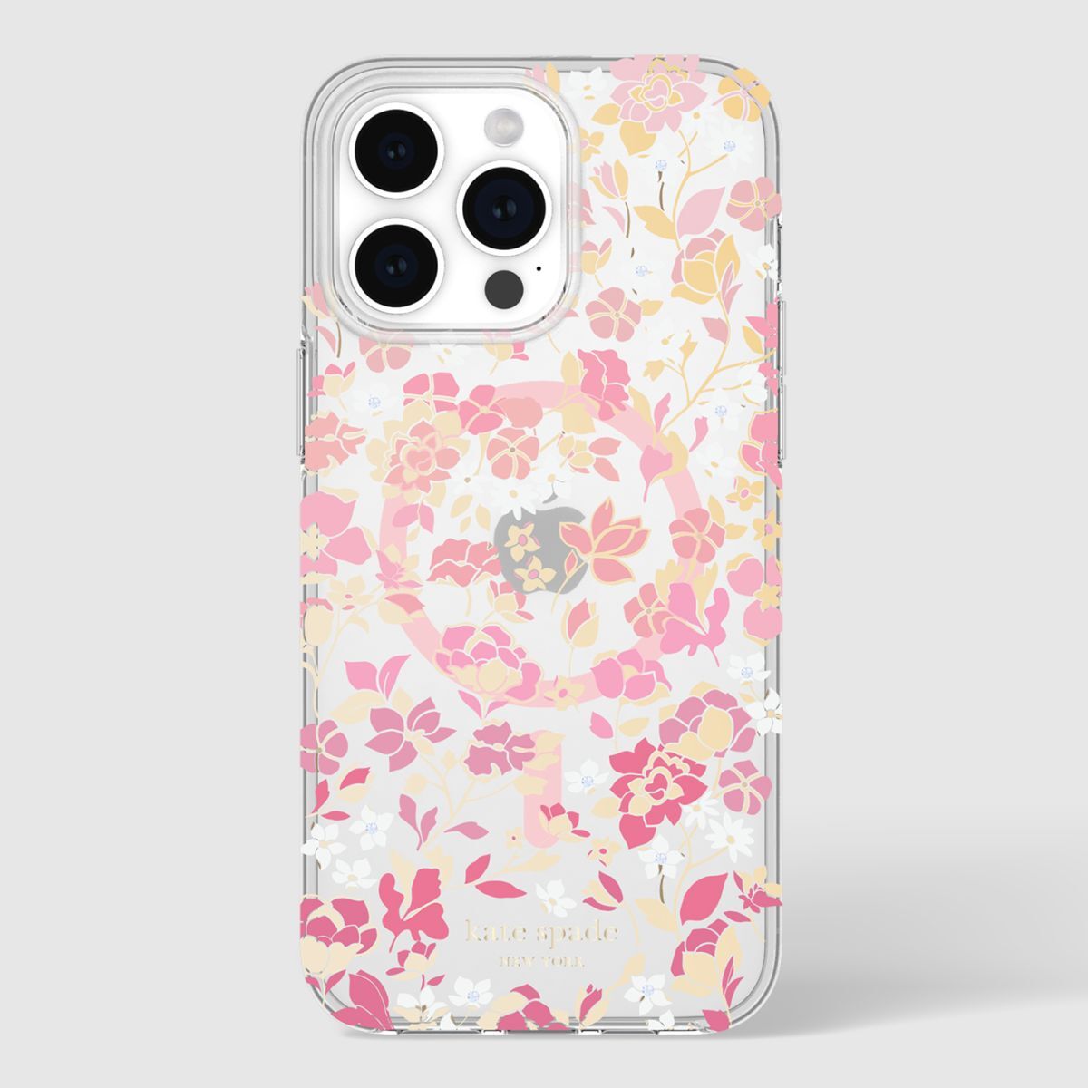 KSNY iPhone 15 Pro Max Protective Case Magsafe Flowerbed Pink
