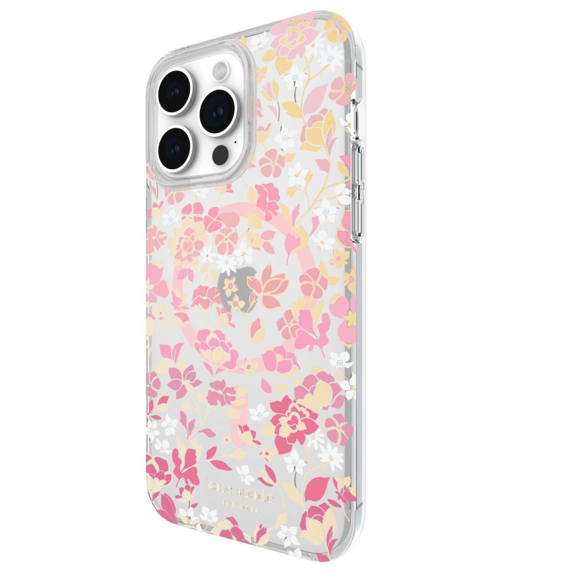 KSNY iPhone 15 Pro Max Protective Case Magsafe Flowerbed Pink