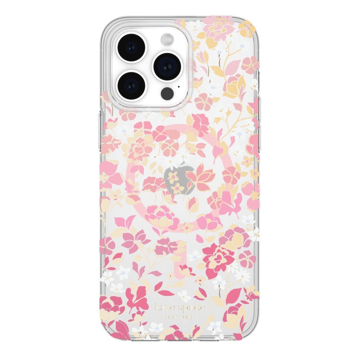 KSNY iPhone 15 Pro Max Protective Case Magsafe Flowerbed Pink