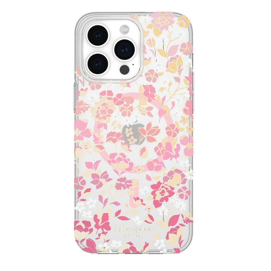 KSNY iPhone 15 Pro Max Protective Case Magsafe Flowerbed Pink