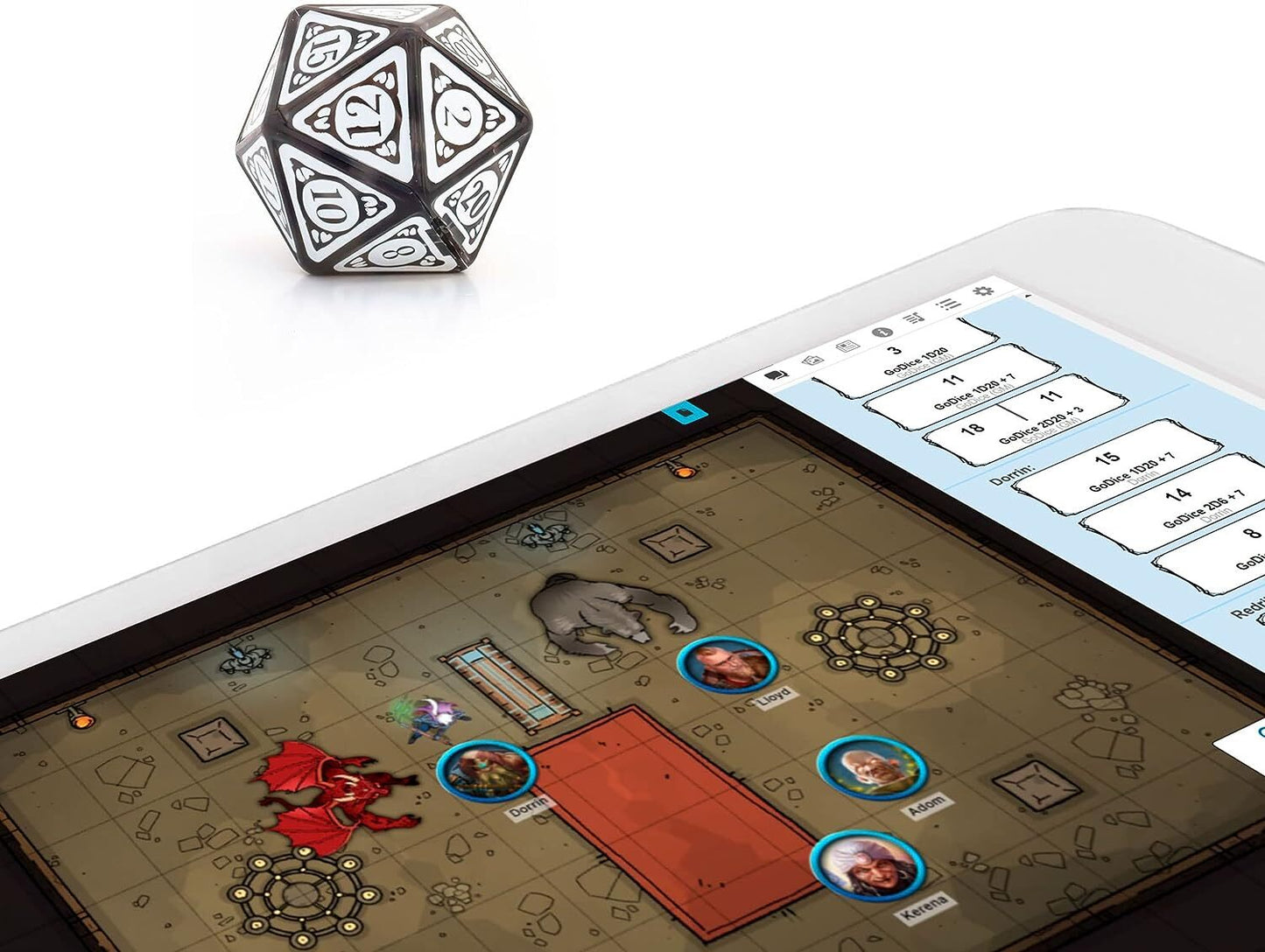 GoDice D20 Connected Polyhedral Dice for Online RPG Play