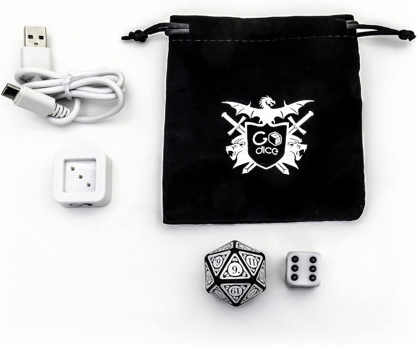 GoDice D20 Connected Polyhedral Dice for Online RPG Play