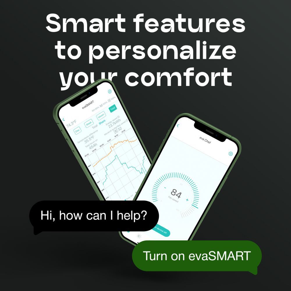 Evapolar evaSMART Personal Portable Air Cooler and Humidifier Stormy Grey