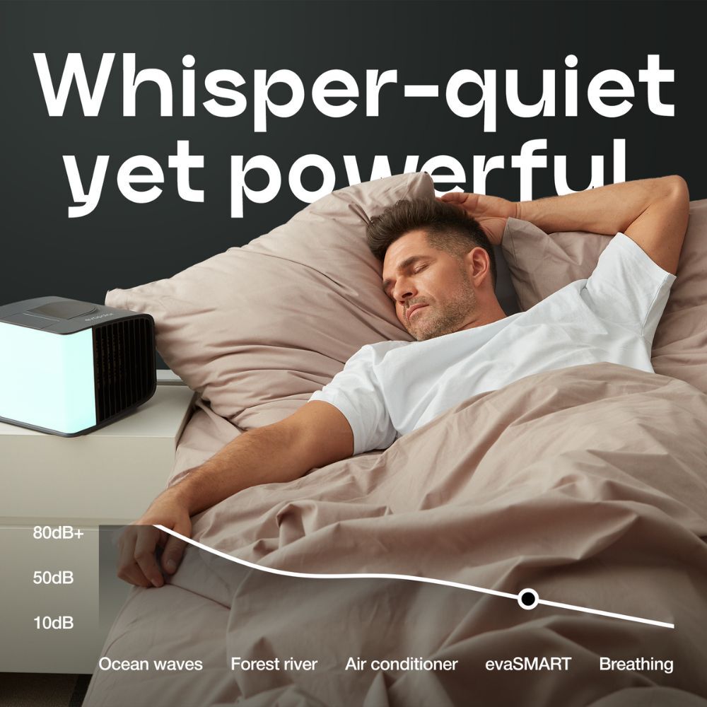 Evapolar evaSMART Personal Portable Air Cooler and Humidifier Stormy Grey