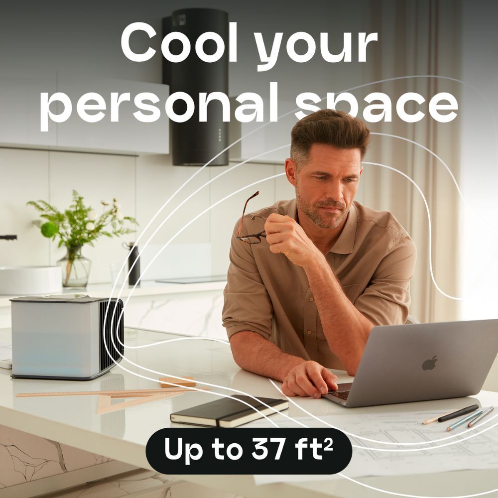 Evapolar evaSMART Personal Portable Air Cooler and Humidifier Stormy Grey