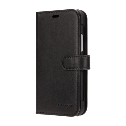 Coach Leather Folio for iPhone 11 Pro Black/Blind Logo