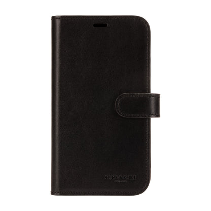 Coach Leather Folio for iPhone 11 Pro Black/Blind Logo
