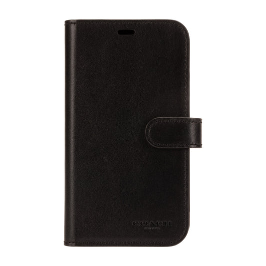 Coach Leather Folio for iPhone 11 Pro Black/Blind Logo