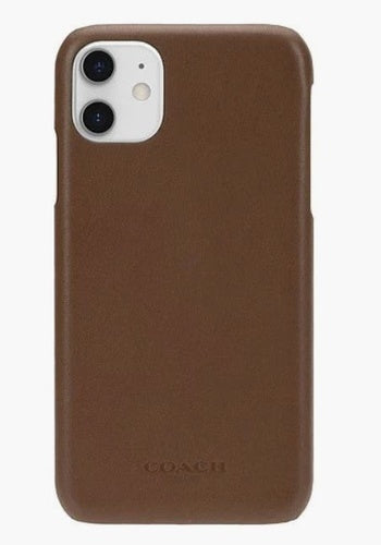 Coach Leather Slim Wrap Phone Case for Apple iPhone 11 Saddle