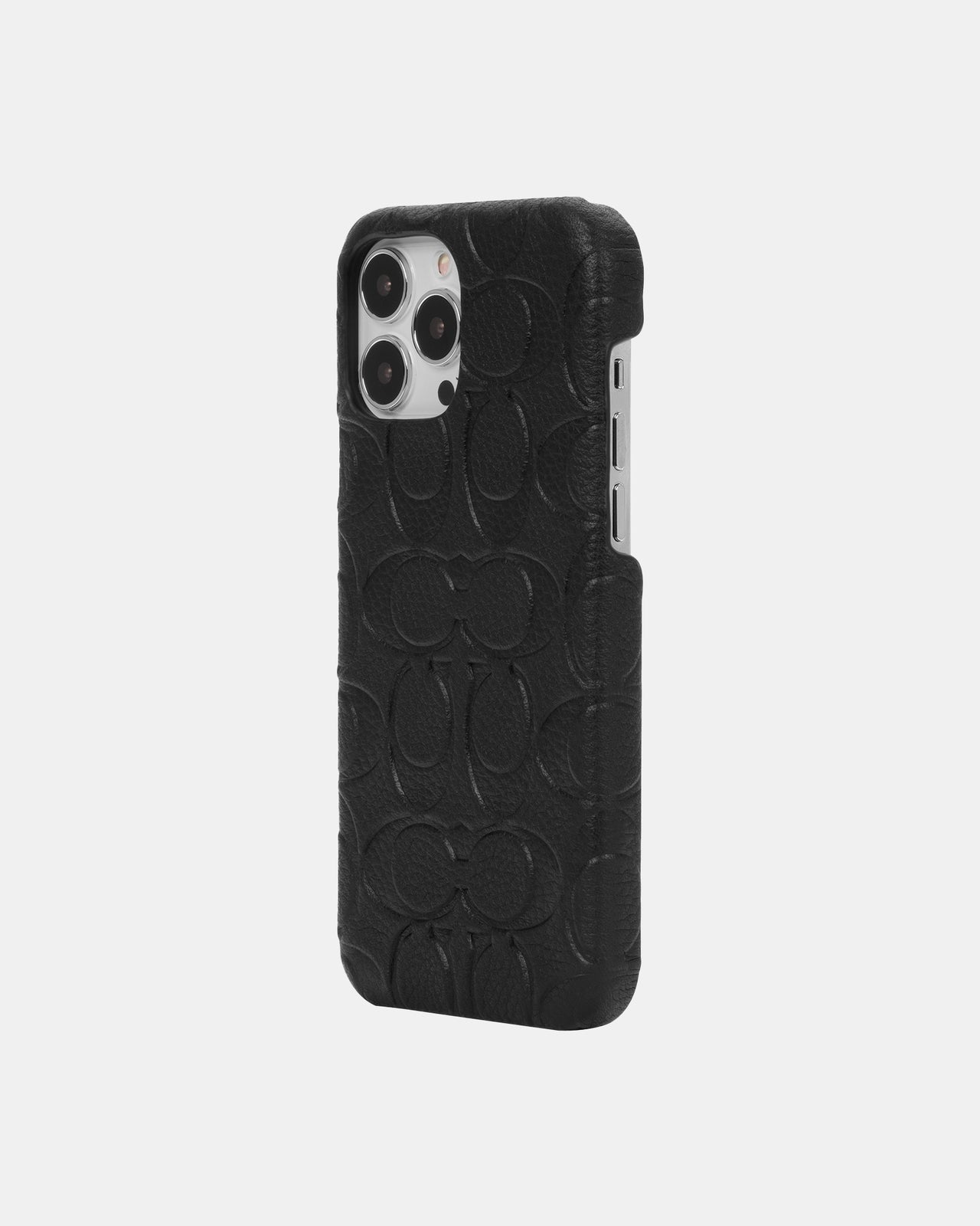 Coach Leather Slim Phone Wrap for Apple iPhone 13 Pro Max & Apple iPhone 12 Pro Max Signature C Black