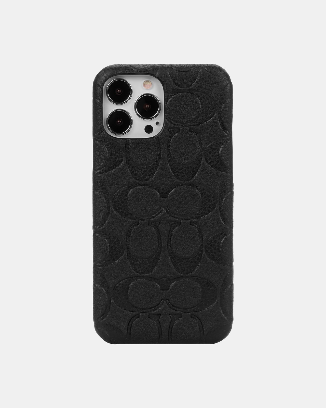 Coach Leather Slim Phone Wrap for Apple iPhone 13 Pro Max & Apple iPhone 12 Pro Max Signature C Black