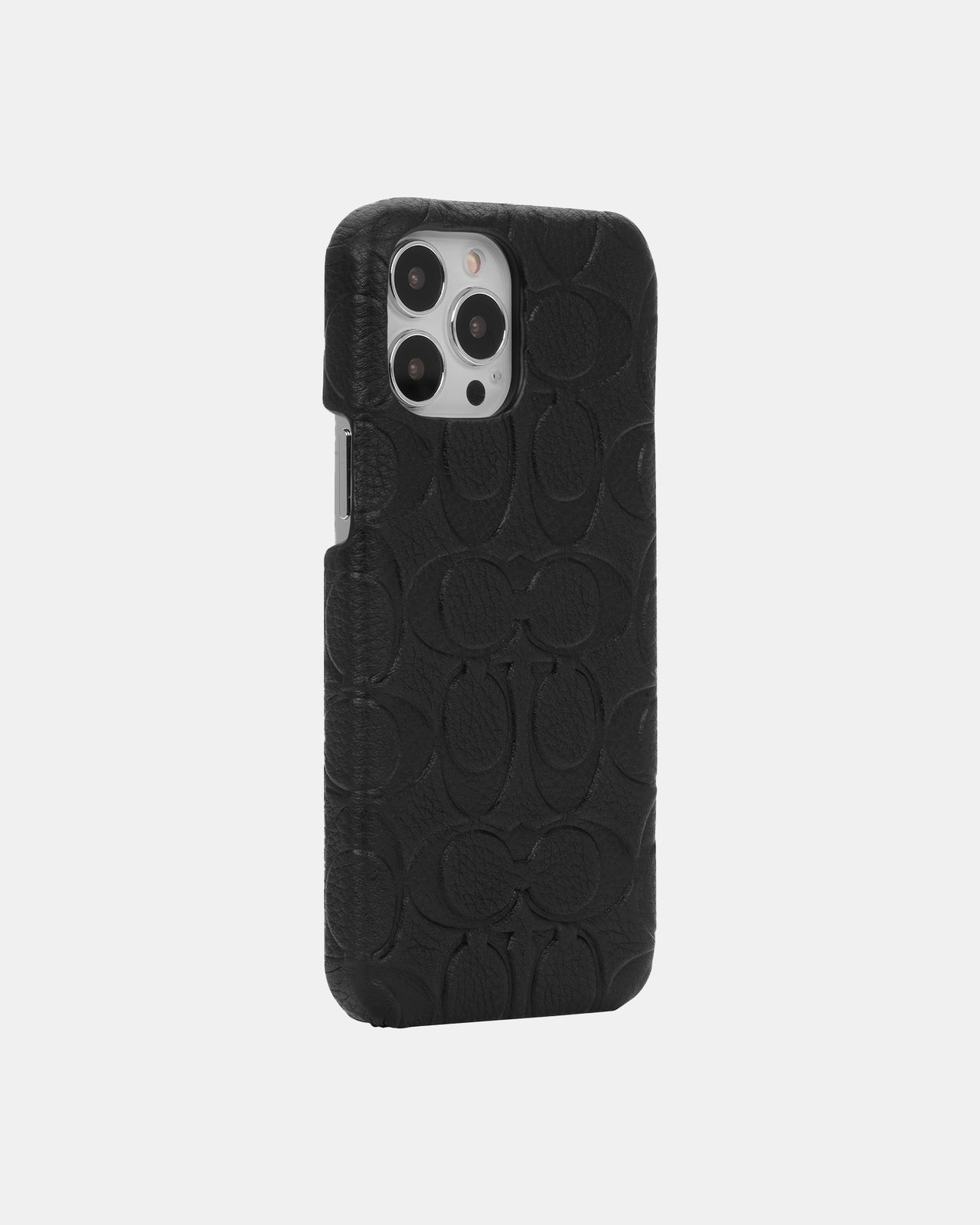 Coach Leather Slim Phone Wrap for Apple iPhone 13 Pro Max & Apple iPhone 12 Pro Max Signature C Black