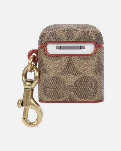 Coach AirPods Case Signature C Khaki