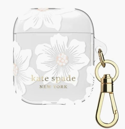 kate spade new york Apple AirPods Case for Apple AirPods Gen 1 & 2 Hollyhock Cream